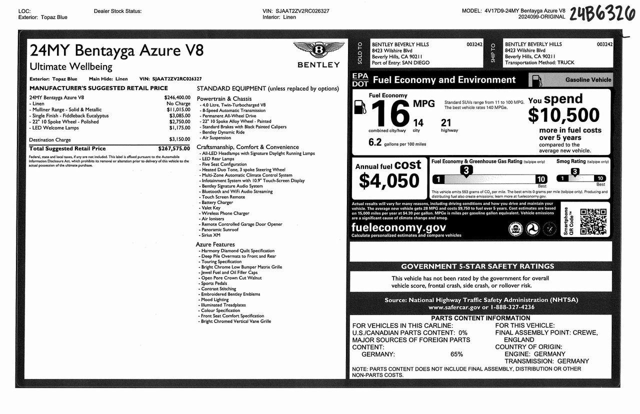 Buy 2024 Bentley Bentayga Azure Online (11)