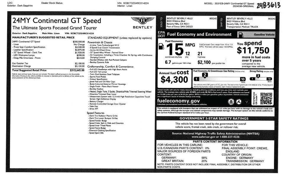 Buy 2024 Bentley GT Speed (12)