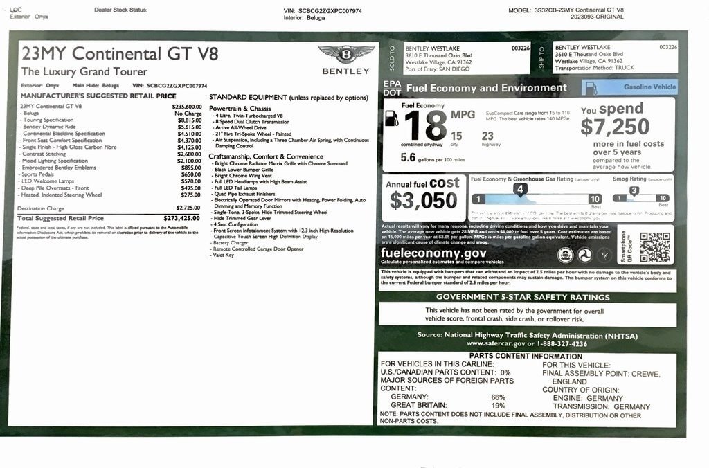 New 2023 Bentley GT V8 For Sale (2)